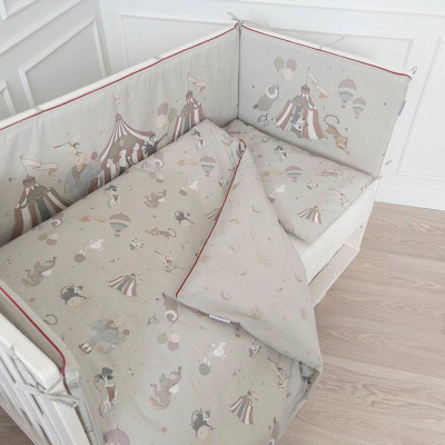 Комплект постельный Волшебный сон пододеяльник простыня наволочка Lappetti 3126 серый 1